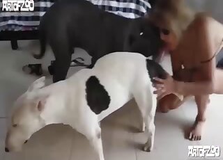 Strong hoe is sucking a decent pup peen here