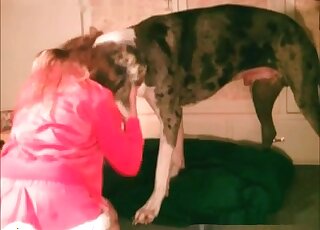 Blonde gets it from a massive hound