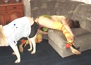 Sexy chick roughly humped by her beautiful beast