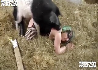 Cute farm animal drilled a nice bottom